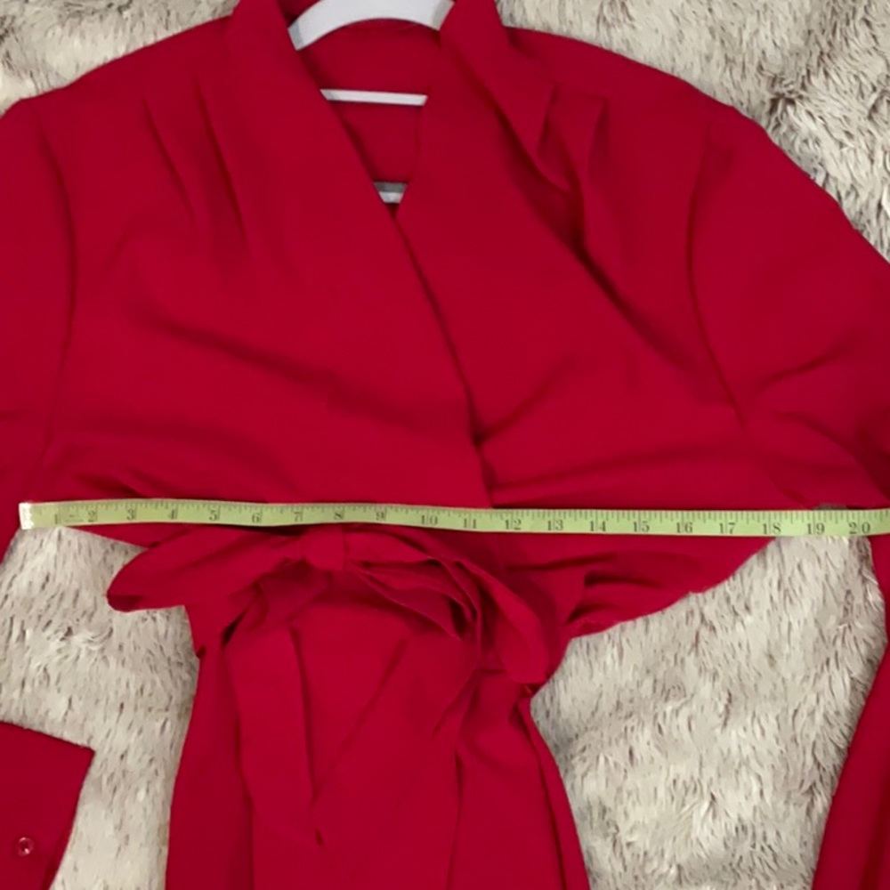 Red Wrap Tunic size XL. NWT - Picture 8 of 9